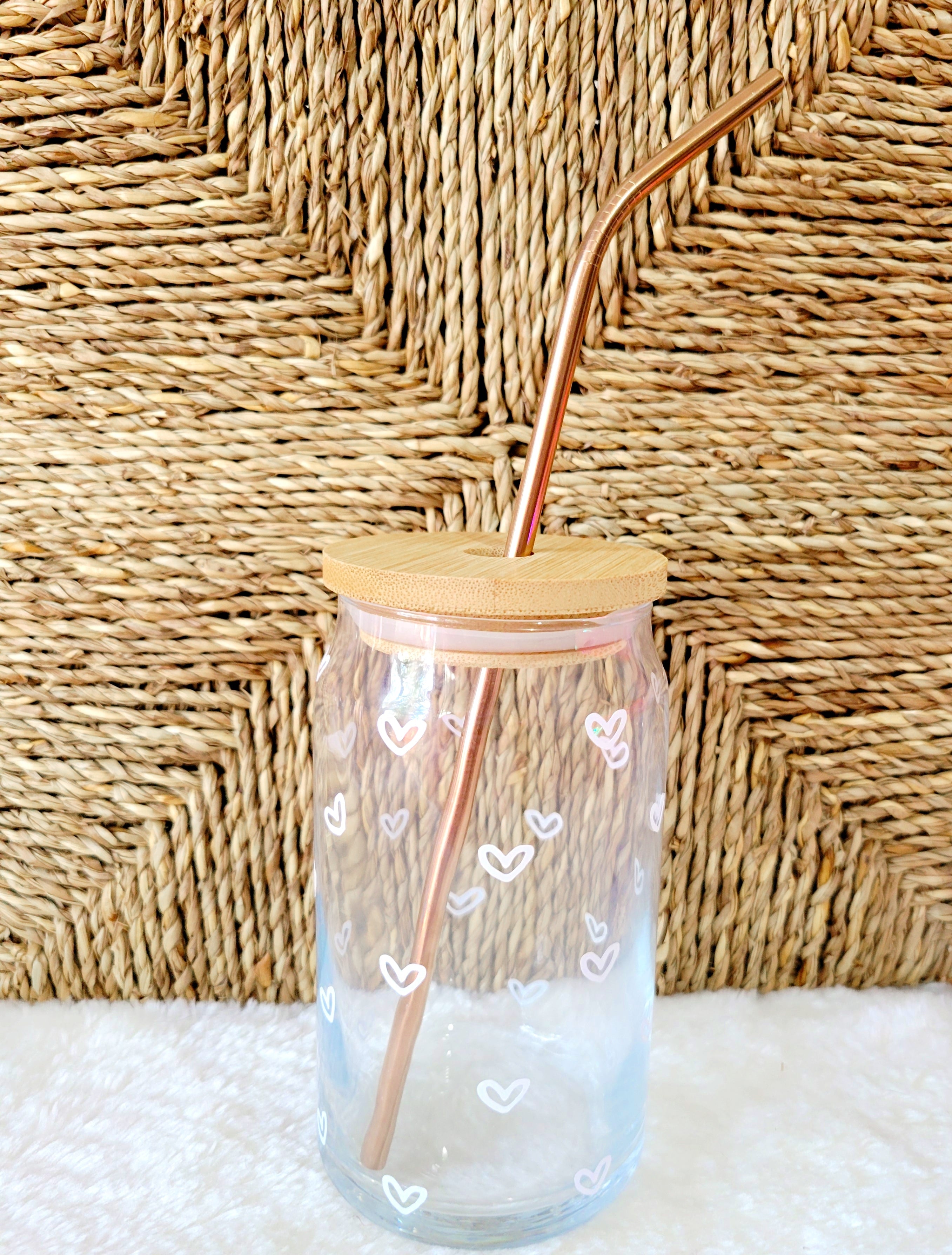 Stolen Hearts Hand Made 16 Oz Glass