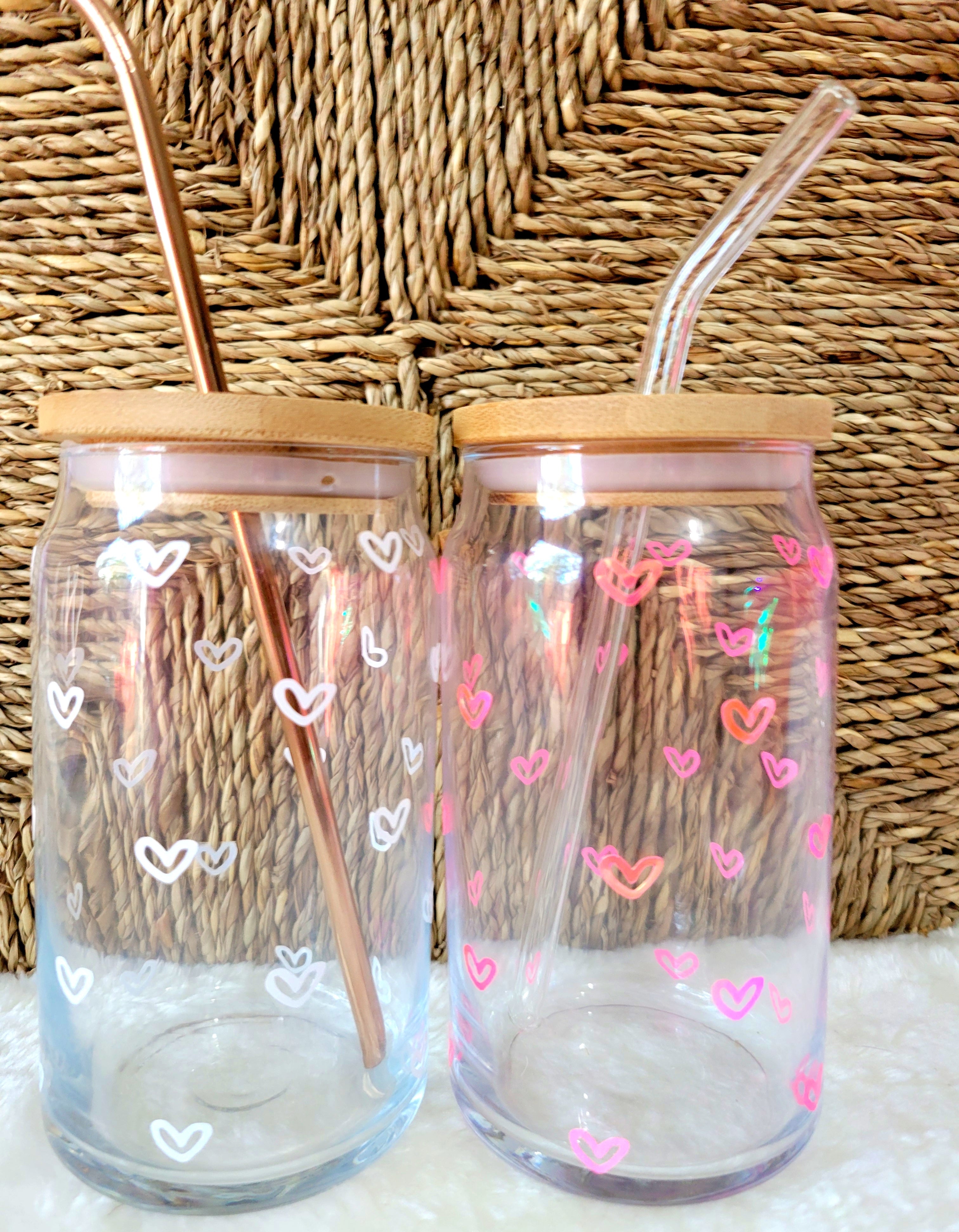 Stolen Hearts Hand Made 16 Oz Glass
