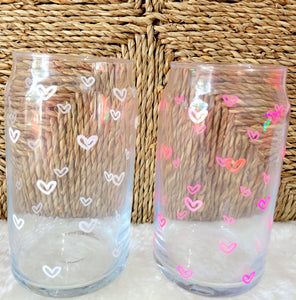 Stolen Hearts Hand Made 16 Oz Glass