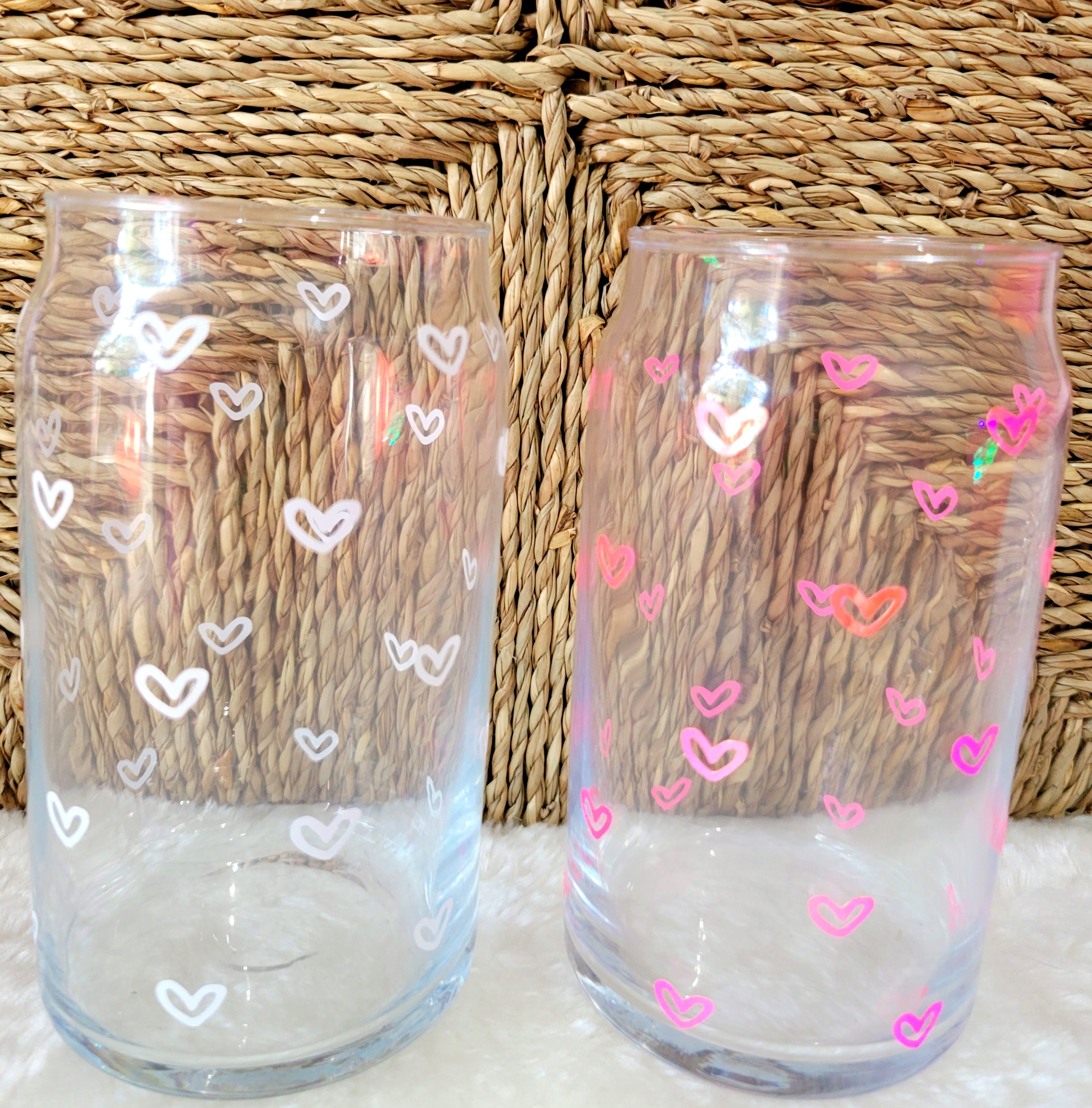 Stolen Hearts Hand Made 16 Oz Glass