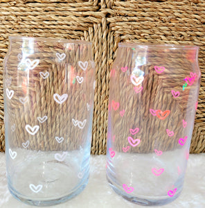 Stolen Hearts Hand Made 16 Oz Glass