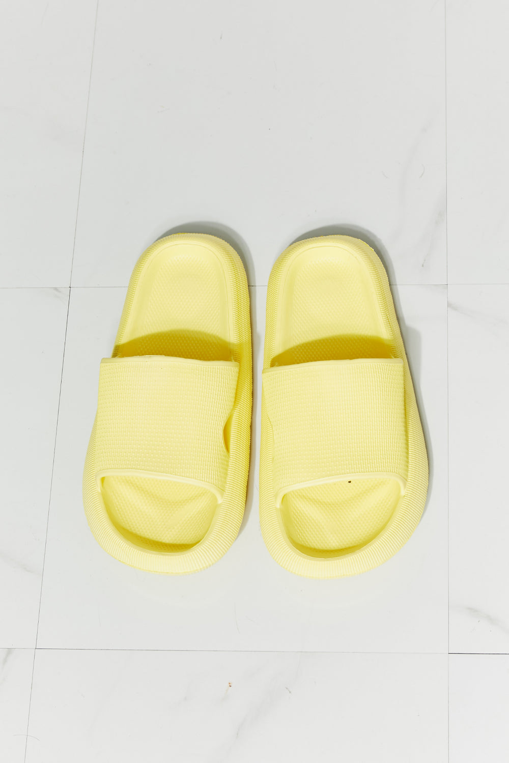 Open Toe Slide in Yellow