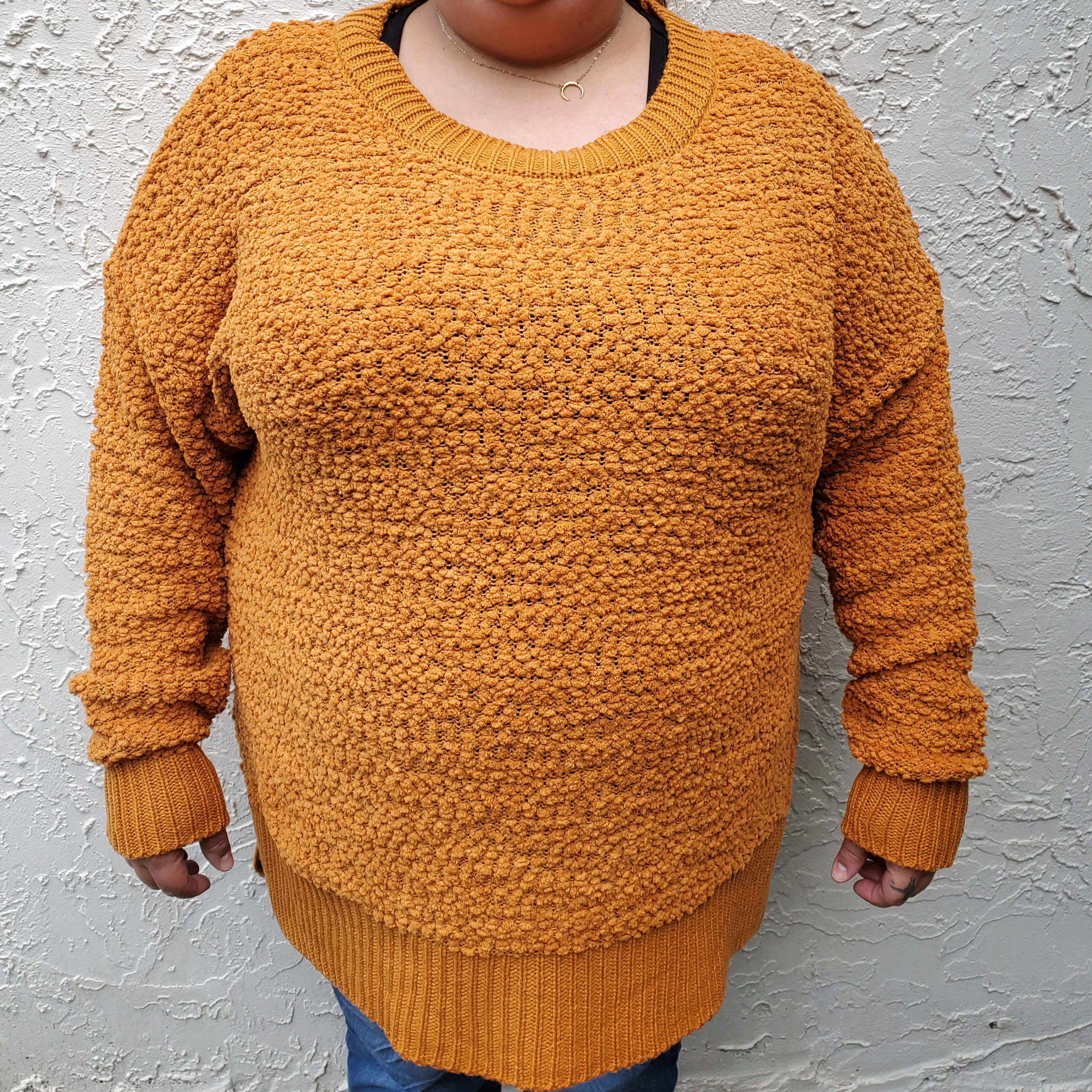 Plus Size Sunshine Popcorn Sweater