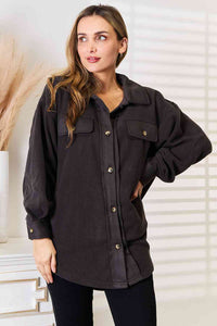 Cozy Girl Button Down Shacket - REG & PLUS SIZE