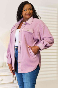 Cozy Girl Button Down Shacket - REG & PLUS SIZE