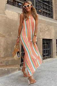 Striped Boho Maxi Dress Presale