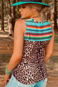 Western Leopard Serape Tanks Presale