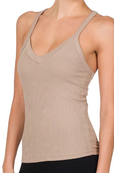 Ribbed Cami - Mocha