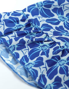 Blue Floral Lantern Dress