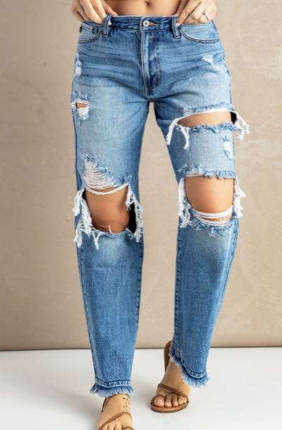 Sky Blue Boyfriend Jean
