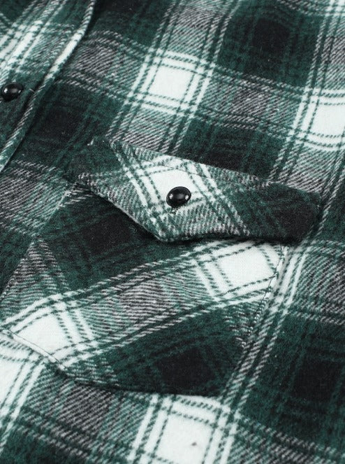 Dark Green Plaid Shacket