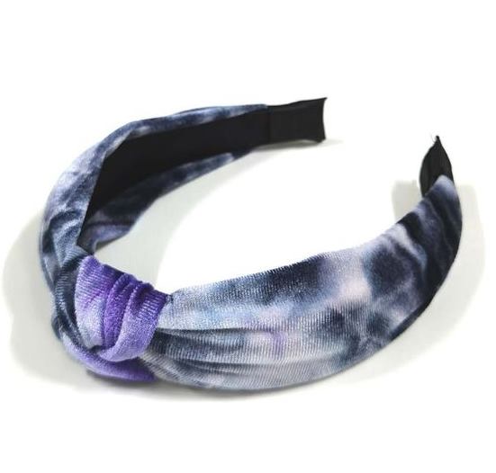 Dark Purple Tie Dye Headband