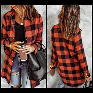 Red Plaid Button Up