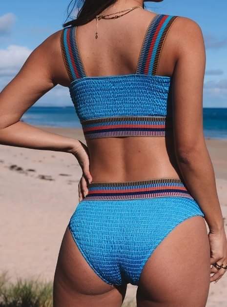 Blue Smocked Bikini Presale
