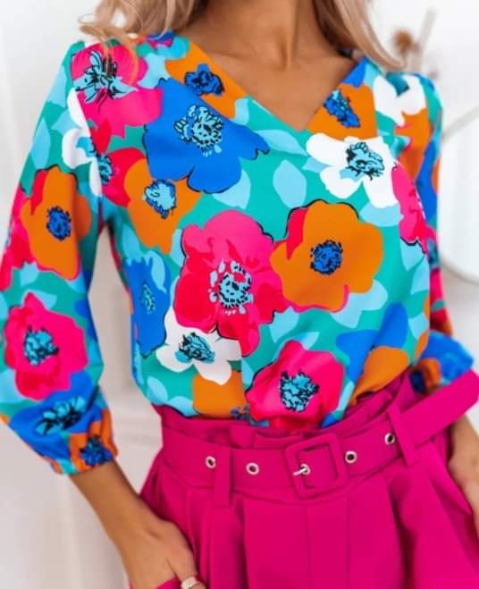Multi Color Floral Blouse Presale