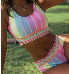 Multi Color Stripe Bikini Presale