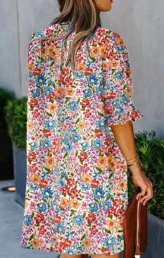 Boho Floral Printed Dress Presale