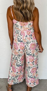 Floral Jumpsuit with Spaghetti Straps Presale