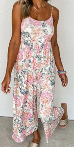 Floral Jumpsuit with Spaghetti Straps Presale