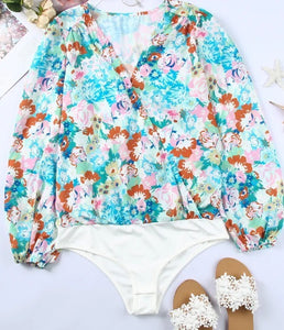 Floral Sleeve Bodysuit Presale