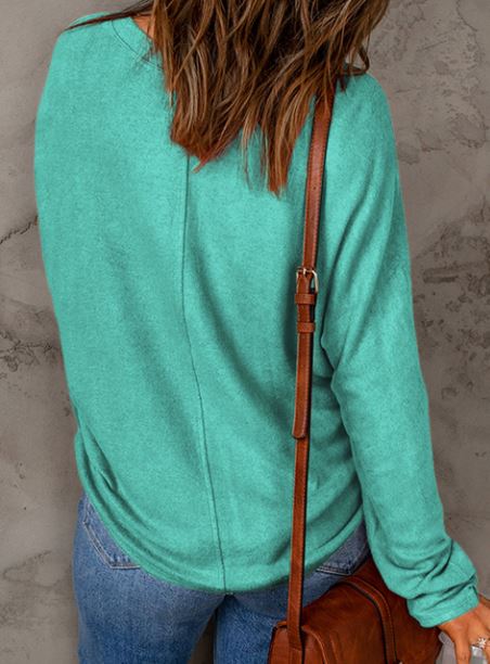 Green Solid Patchwork Top