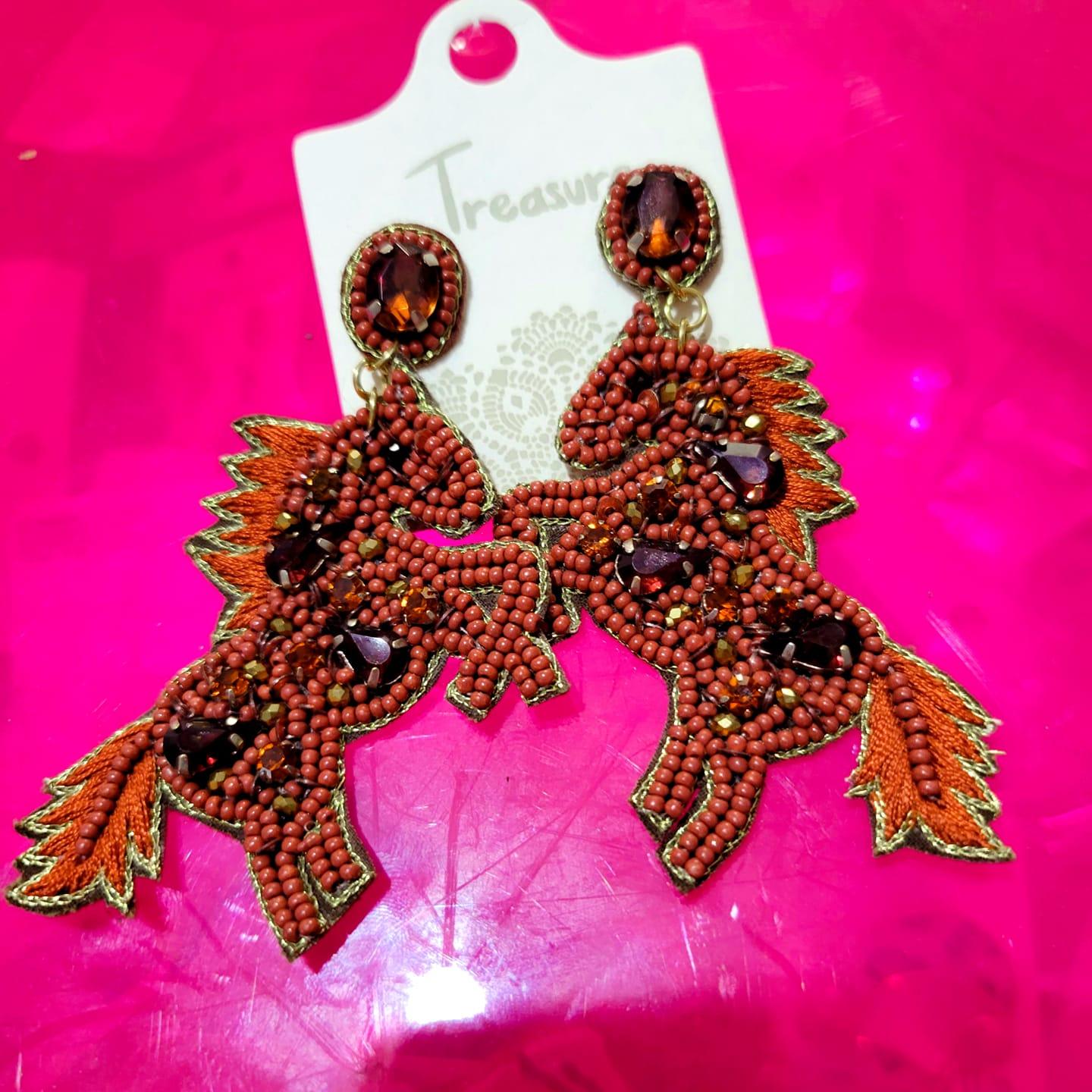 Horse Seed Beed Earrings