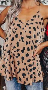 Leopard Dot Babydoll Tank Tops