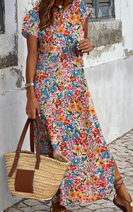 Multi Color Floral Maxi Dress Presale