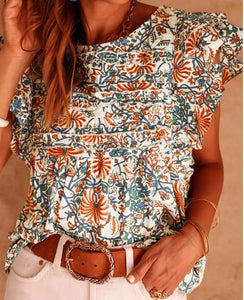 Multi Color Ruffle Top Presale