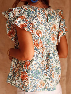 Multi Color Ruffle Top Presale