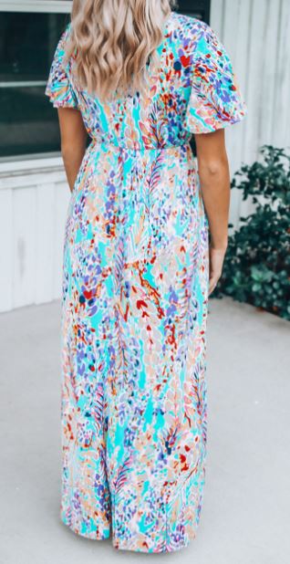 Tropical Floral Wrap Dress Presale