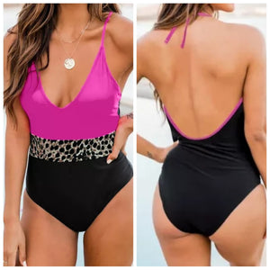 Leopard One Piece Bathing Suit