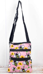 Pink Bee Crossbody Bag