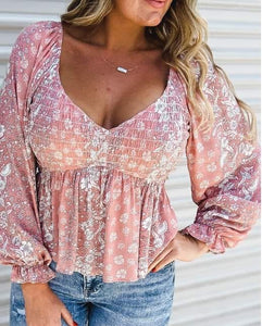 Pink Boho Blouse Plus Size Presale