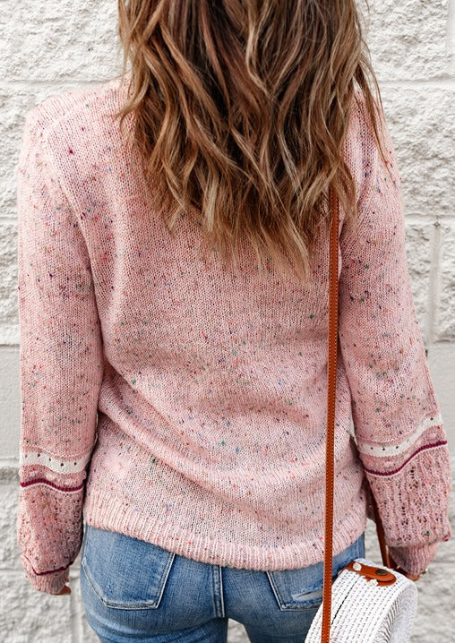 Pink Confetti Pattern Sweater Presale