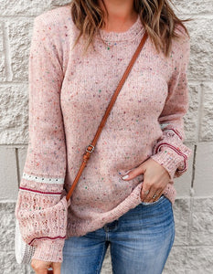 Pink Confetti Pattern Sweater Presale