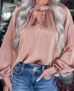 Pink Twist High Neck Top Presale