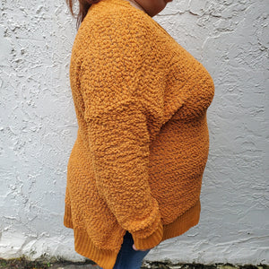 Plus Size Sunshine Popcorn Sweater