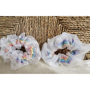 Rainbow Hair Scrunchies