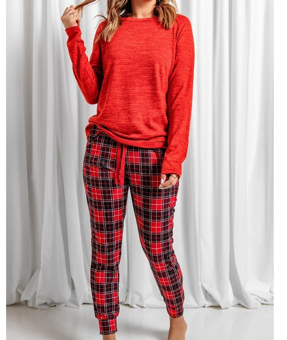 Red Holiday Two Piece Pajama Set Presale