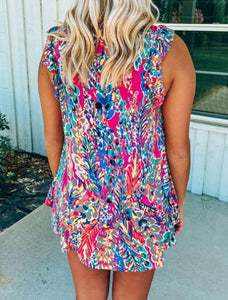 Rose Floral Tank Top