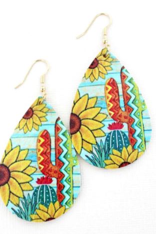 Sunflower Desert TearDrop Earrings