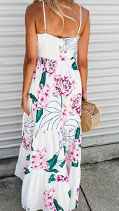 White Floral Maxi Dress Presale