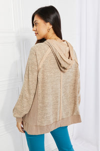 Petal Dew Rather Be Home Heathered Zip-Up Hoodie