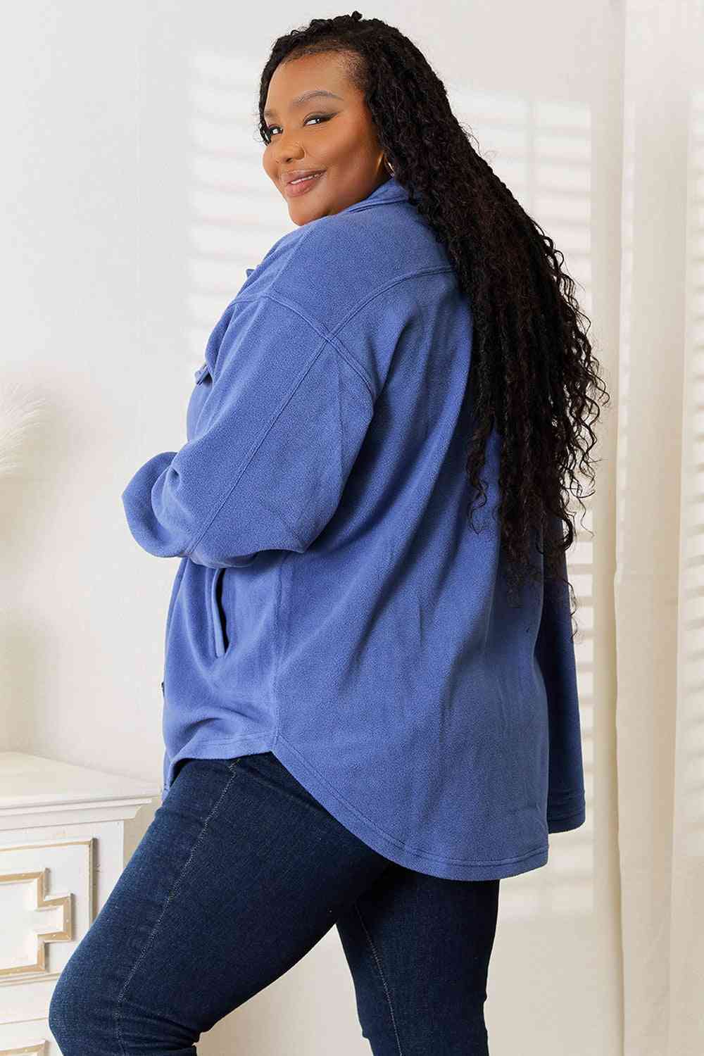 Cozy Girl  Button Down Shacket - REG & PLUS SIZE