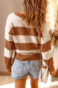 Khaki Striped Sweater