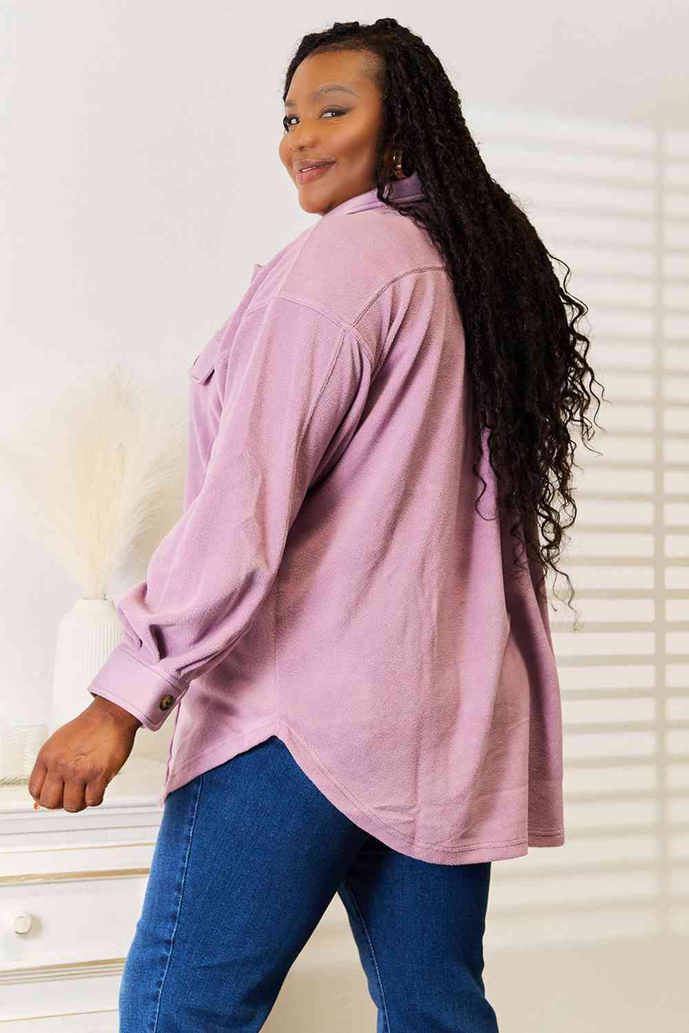 Cozy Girl Button Down Shacket - REG & PLUS SIZE