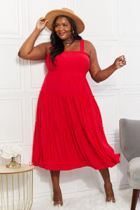 Red Smocked Maxi Dress - Regular and Plus Size!