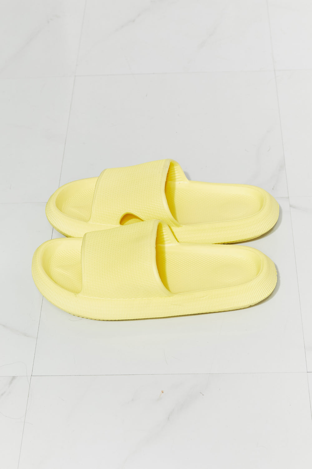 Open Toe Slide in Yellow
