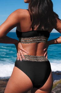 Leopard Black Bikini Two Piece Presale
